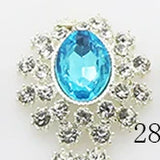 Ywxinxi 10 Pcs 25*28mm Flower Bump Bottom Acrylic Alloy Rhinestone Buttons DIY Flat Back Brooch Fashion Decoration Accessories