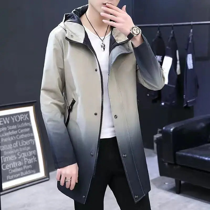 Men Winter New Warm Casual Fur Hooded Jacket Parkas Men Outdoor Fashion Warm Thick Pockets Army Coat Parkas Men