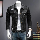 Spring autumn 2020 Fashion Casual teenagers denim jacket male Korean embroidery slim men's jacket clothes stretch denim Coat