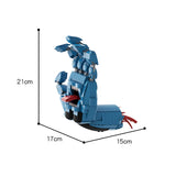 MOC 41630 Brick Screaming Hand Blue Finger Creative Cartoon Building Block Classic Brand Creative DIY Children's Toys Gift