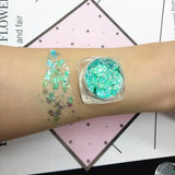 18 Colors Diamond Sequins Eyeshadow Body Face Sequins Glitter Waterproof Long Lasting Eye Shadow Party Makeup Cosmetics TSLM2