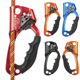 SRT Rock Climbing Hand Ascender Alloy Rigging Rope Ergonomic Handled Riser Rappelling Gear Equipment Left Arborist Tree Climber