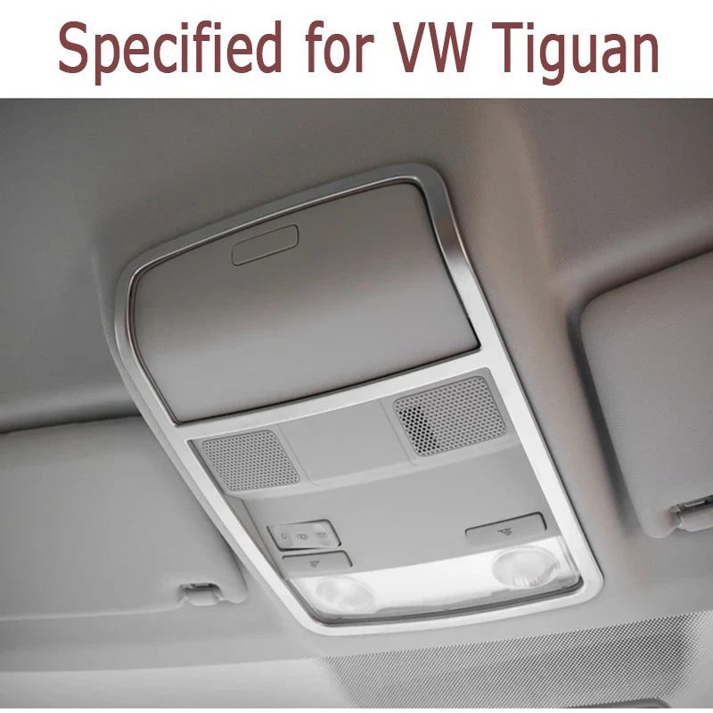 ABS Chrome Reading Lights Lamp Trim Cover Car Stickers For Volkswagen VW Tiguan 2010 2011 2012 2013 2014 2015 mk1 Accessories