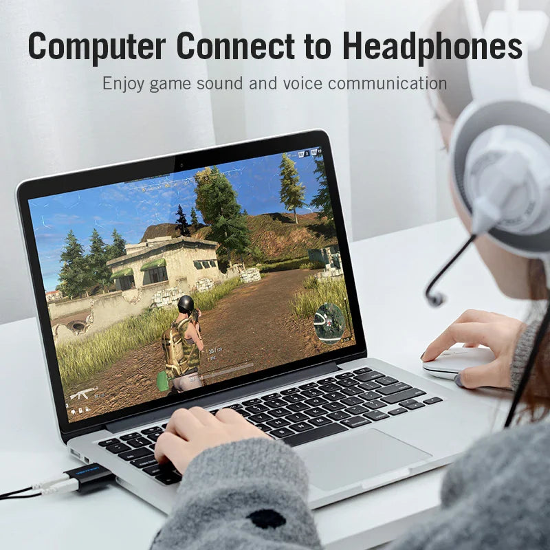 Vention USB Sound Card USB Audio Interface headphone Adapter Soundcard for Mic Speaker Laptop PS4 Computer External Sound Card