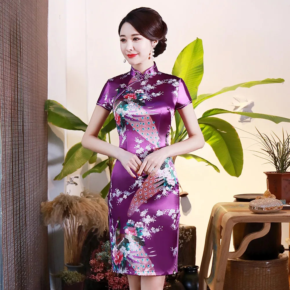 2022 NEW Women Evening Party Dress Traditional Chinese Cheongsam Slim 6XL Dress Sexy Female Vestido Classic Dresses