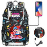 Friday Night Funkin Backpacks For School Multifunction USB Charging Bag Boy Girl Teenager School Bags Travel Laptop Mochila