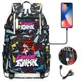 Friday Night Funkin Backpacks For School Multifunction USB Charging Bag Boy Girl Teenager School Bags Travel Laptop Mochila