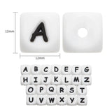 TYRY.HU 50-500Pcs 12mm Silicone Letter Beads BPA-Free Colorful Alphabet Silicone Chewing Beads DIY Baby Teething Toy Accessories