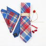 5 PCS Luxury Cotton Patchwork 7cm Tie Set Brooch Pin Clip Hankie Cufflink Men Party Daily Striped Floral Cravat Gift Accessory