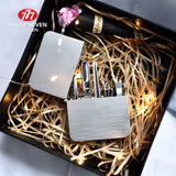 THREE SEVEN/777 Manicure Set Pedicure Kit Nail Clippers Fingernail Cutters Toenail Scissors Travel Grooming Case 7in1