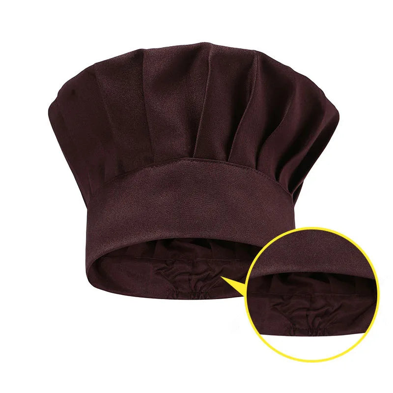 Men Master Cook Caps White Chef Hat Waiter Waitress Kitchen Work Hat Hotel Restaurant Canteen Bakery Kitchen Cap Barber Homework