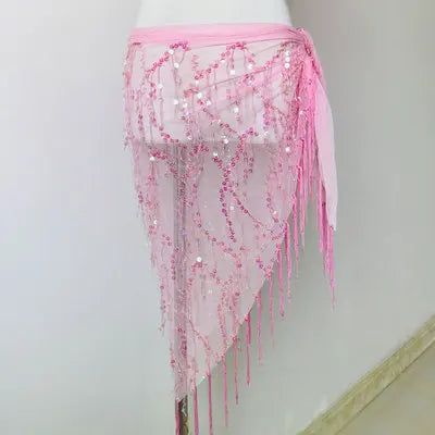 New Style Belly Dance Costumes Sequins Tassel Belly Dance Belts Hip Handkerchief Belts For Women