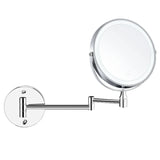 8 Inch Wall Mounted Bathroom Mirror Adjustable LED Makeup Mirror 10X Magnifying Touch Vanity Cosmetic Mirrors with Light