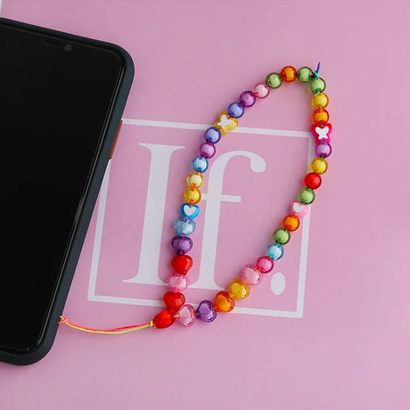 New Mobile Phone Chains Strap Lanyard Colorful Pearl Soft Pottery Rope Cell Phone Case Hanging Cord for Women Wholesale