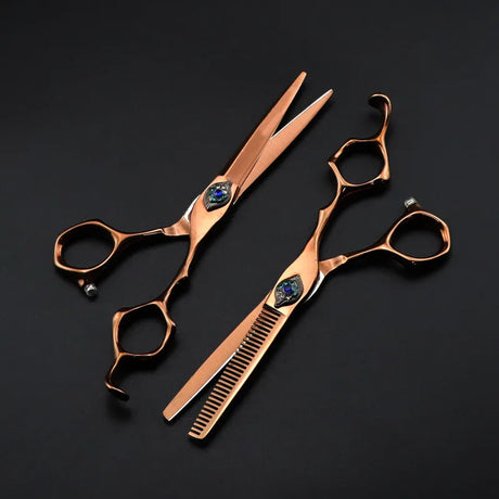 professional japan 440c steel 6 '' Retro Phoenix hair scissors cutting barber tools haircut thinning shears hairdresser scissors