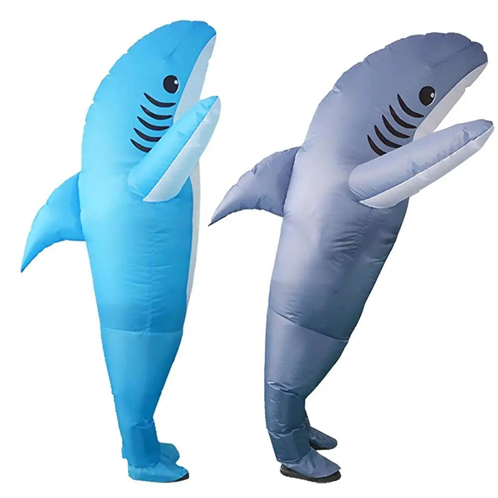 Inflatable Costume Shark Game Fancy Dress Party Jumpsuit Cosplay Outfit Prop Funny photography props Adult Toy