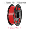 3D Printer Parts & Accessories 0.25kg/Roll Diameter 1.75mm PLA Filament with White Black Red Blue Yellow Pink Green Orange Gary