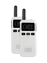 2pcs Ultra Thin Walkie-Talkie with Gain Antenna Outdoor Long Standby Two Way Radio Communication Intercom Portable Walkie Talkie