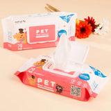 (70pcs/pack)Professional Puppy Wet Tissue Small Dog Wipes Summer Litter Housebreaking Clean Paper Towel For Pets