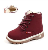 Children Casual Shoes Autumn Winter Boots Boys Shoes Fashion Leather Soft Antislip Girls Boots 21-30 Sport Running Shoes