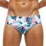 Datifer 2024 Summer Mens Shorts Removable Pad Fashion Print Swim Briefs Low Sexy Bikini Surfing Gym Beach Men Swimsuit Multicolo