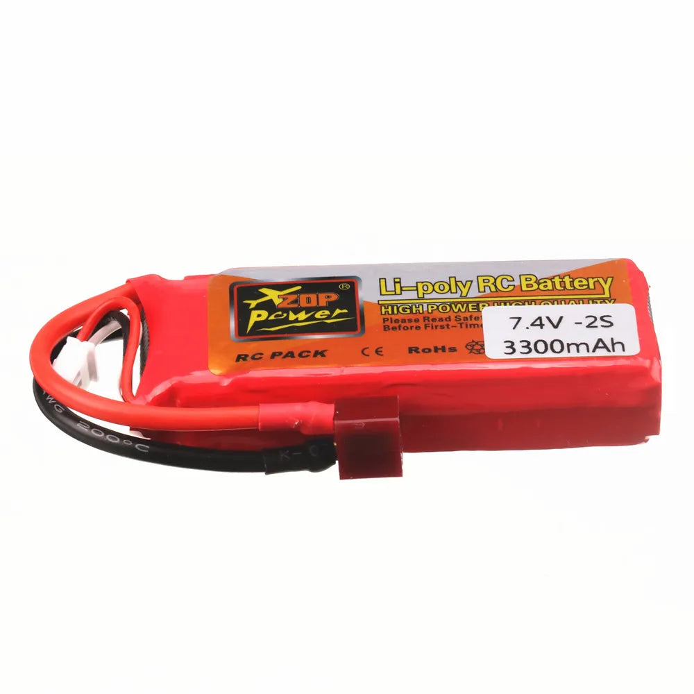 7.4 V Lipo battery for WLtoys 144001 2.4G Racing RC Car battery spare parts 2S 7.4V 3300mAh Lipo battery for Wltoys 12428 1-5PCS