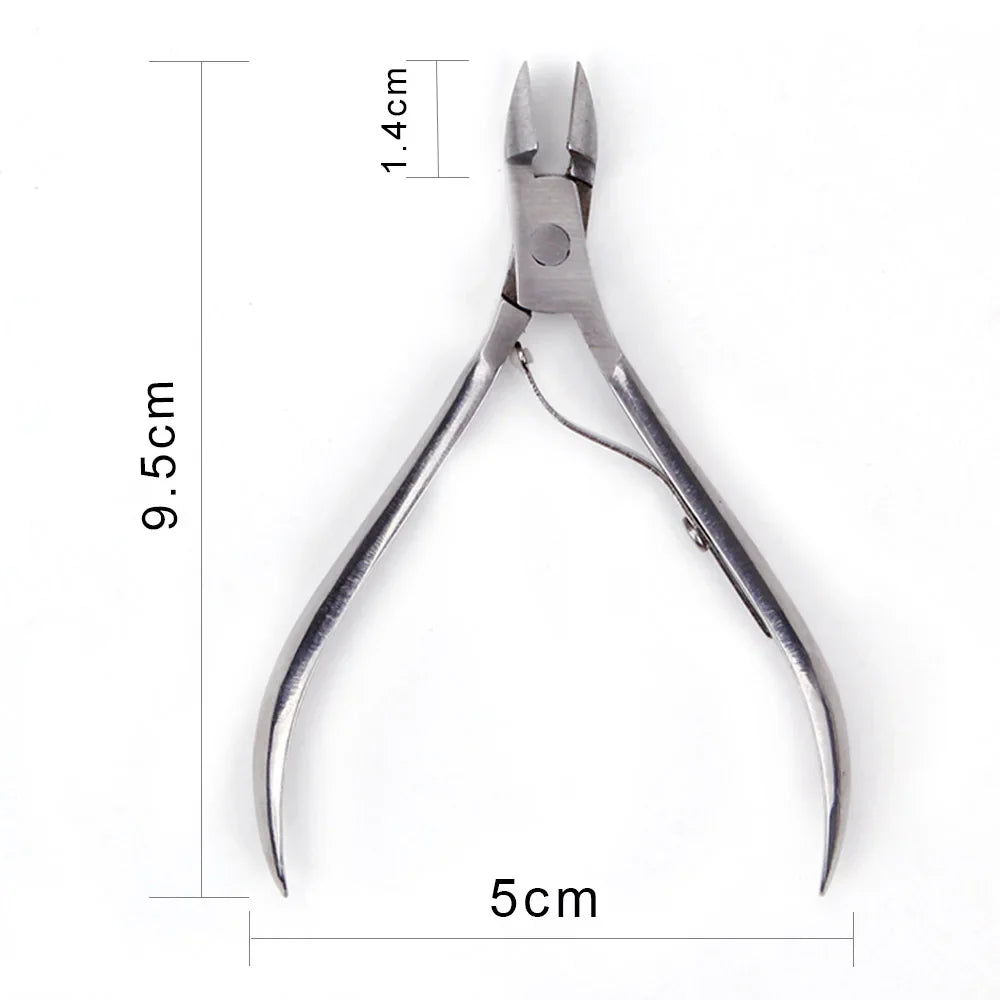 4/8/12pcs Stainless Steel Nail Cuticle Nipper Cutter Dead Skin Remover Manicure Scissors Tweeters Toenails Ingrown Pedicure Tool