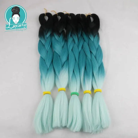 Luxury ForBraiding 3pcs bulk buy Henlon 24inch 60cm Folded Two Three Tone Color Ombre Braiding Synthetic Jumbo Braids