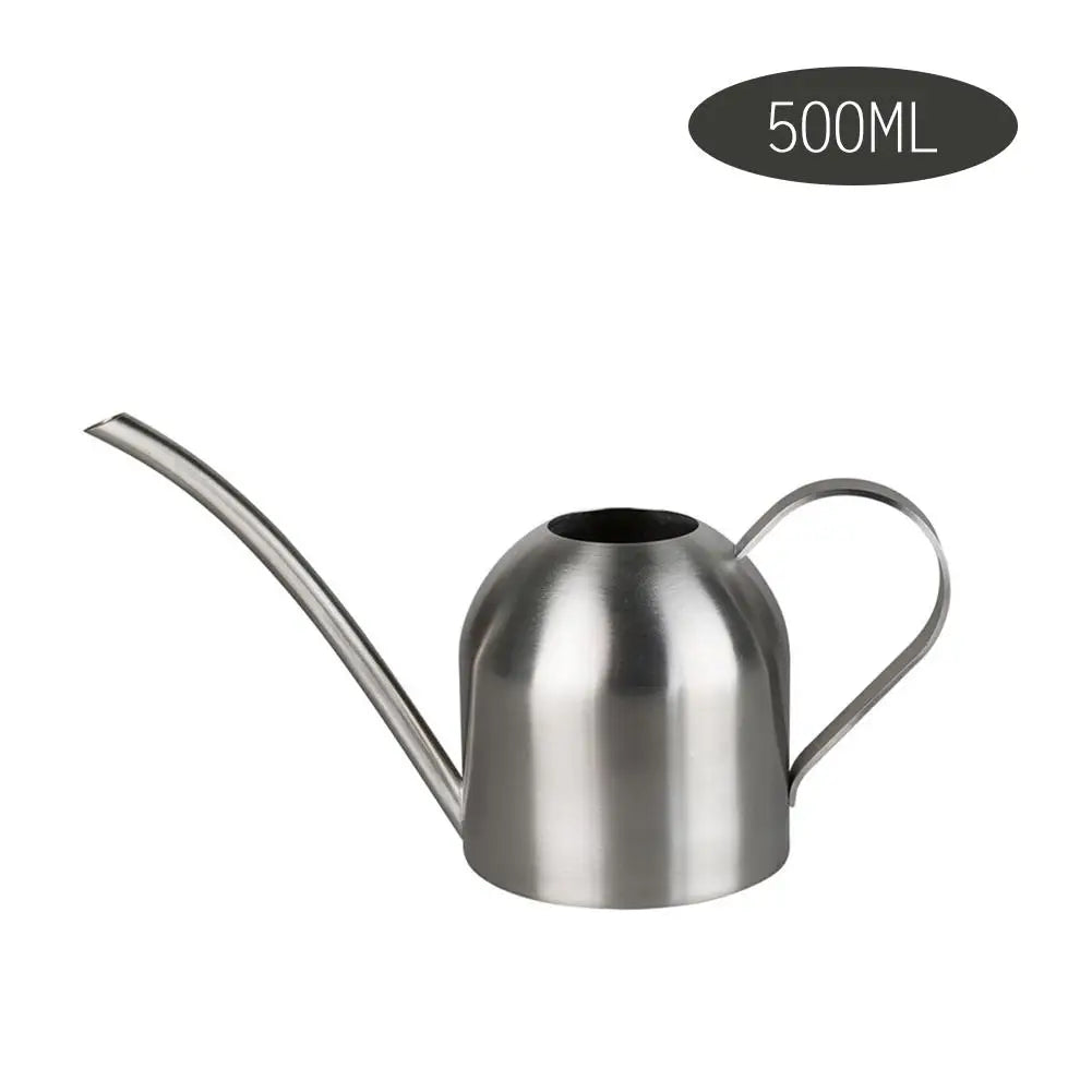 500/1000ML Watering Pot Stainless Steel Long Mouth Green Plant Watering Can Golden Watering Kettle Small Watering Gardening Tool