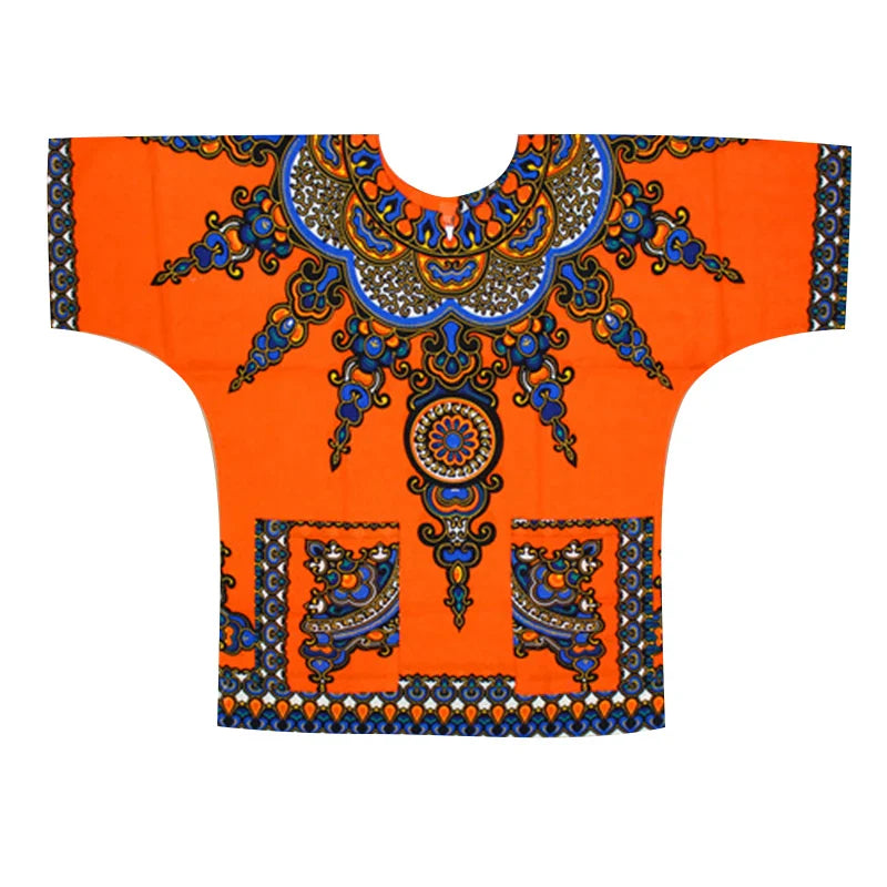 New fashion design African traditional printed 100% cotton Dashiki T-shirts for unisex