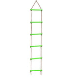 Wooden Rope Ladder Kids Fitness Toy Multi Rungs Climbing Game Toy Outdoor Training Activity Safe Sports Rope Swing Swivel Rotary