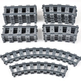 200PCS DIY City Train Rail Straight & Curved &Soft Track Set Building Blocks Compatible All Railway Electric Train Acces