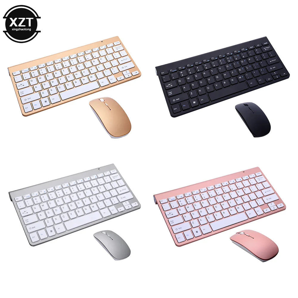 2.4G Wireless Keyboard and Mouse Mini Multimedia Keyboard Mouse Combo Set for Notebook Laptop Mac Desktop PC with USB Receiver