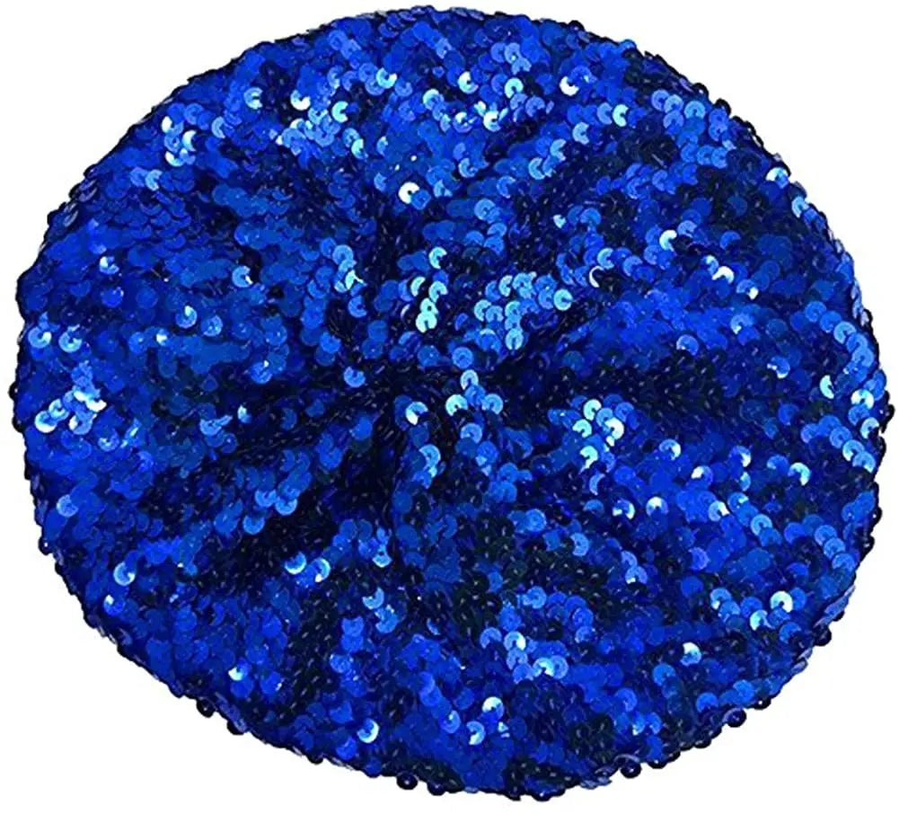 Women's Fashion Fun Sparkle Sequins Shimmer Stretch Beret Beanie Hat