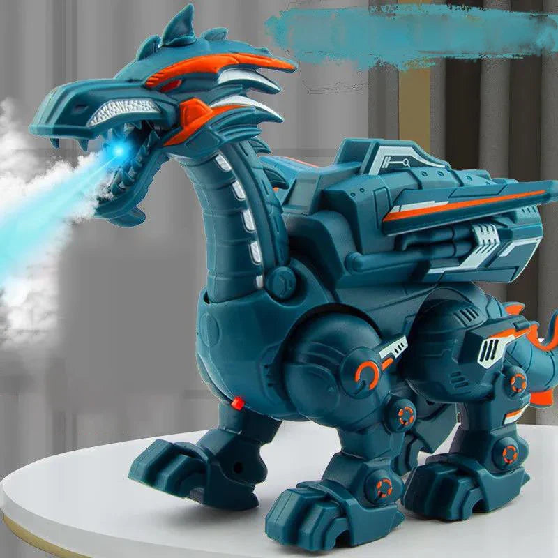 Simulation Fire Mechanical Dinoasur Water Spray Cool Light Electric Children Entertainment Puzzle Model Game Toys for Boys Gifts