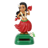 Solar Powered Shaking Head Toy Hula Auto Interior Dashboard Decoration Hawaii Girl Car Ornaments