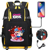 Friday Night Funkin Backpacks For School Multifunction USB Charging Bag Boy Girl Teenager School Bags Travel Laptop Mochila