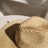 New 2024 Belt Strap Straw Sun Hat For Women Fashion Vacation Beach UV Hats Summer Wide Brim Travel Panama Hats Outdoor Wholesale