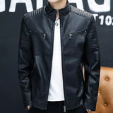 Men Leather Suit Jacket Men Slim Fit Short Coat Men Fashion Leather jacket Streetwear Casual Blazer Jackets Male Outerwear