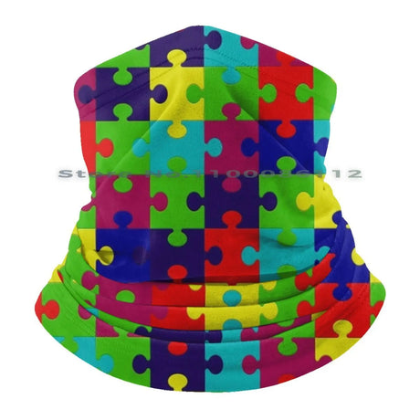 Autism Awareness Beanies Knit Hat Puzzled Game Brain Teaser Colorful Red Blue Yellow Green Fun Primary Children Teacher Parents