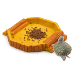 Pet Reptile Feeding Bowl Water Bowl Terrarium Resin Rock Reptiles Water Bowl Turtle Gecko Lizard  Feeding Bowl Accessories