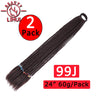 24Inch Synthetic Pontail Tail Hair Ombre Braiding Hair Jumbo Braid Same Color Crochet Hook Braids Hair Extension 2Packs