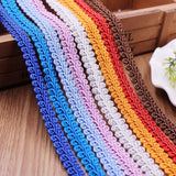 12mm Curve Cotton Lace Trim Centipede Braided Ribbon Fabric Handmade DIY Clothes Sewing  Lace Trim Supplies Craft Accessories