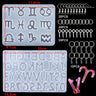 Alphabet Resin Molds Kit Backward Letter Number Silicone Casting Molds Resin Epoxy Molds For Keychain Making Pendant Jewelry DIY