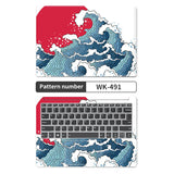 Universal Sea Wave Laptop Cover Sticker Skins Notebook Stickers 2pcs Decal 12"/13"/14"/15"/17"for Macbook /Lenovo/Asus/Hp/Acer