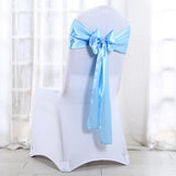 10/50/100pcs Satin Chair Sashes Wedding Chair Bow Knot Ribbon Tie For Party Hotel Event Banquet Birthday Decoration