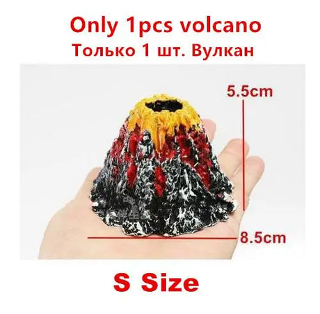 Volcano Stone Aquarium Decoration Fish Tank Bubble Volcano Eruption Aquarium Ornament Decor Used With Air Pump Led Light