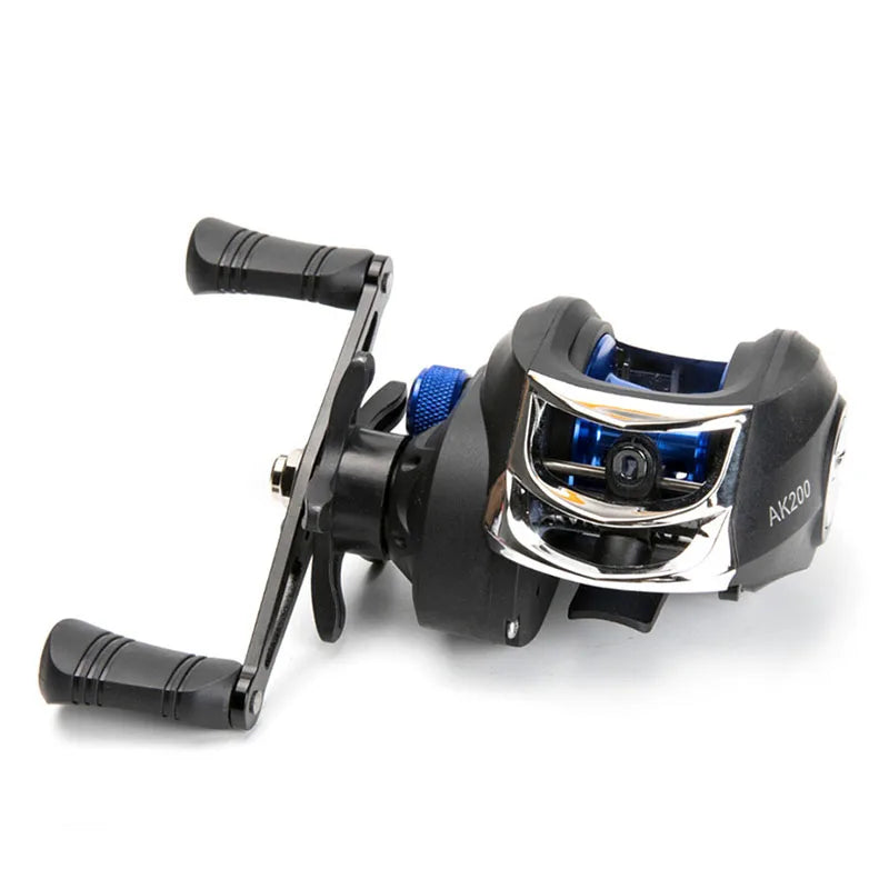 Left/Right Hand 8kg Max Drag Fishing Wheel 7.2:1 Baitcasting Reel Red/Blue/Silver Metal Spool Fishing Accessories Fishing Reel