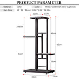 4-Tier Metal Plant Stand Flower Pot Stand Flower Display Rack Plant Holder Plant Shelf for Indoor Living Room Balcony Decoration