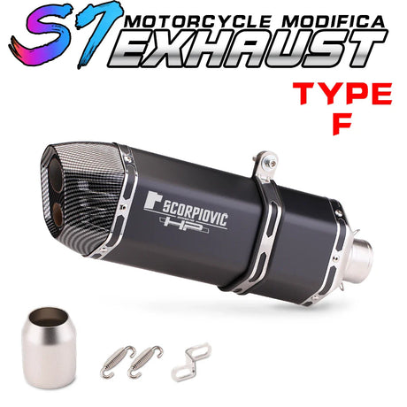 Slip on 51mm motorcycle exhaust system muffler modified tube middle connection for duke 125 250 390 rc390 2017 18 19 2020 years